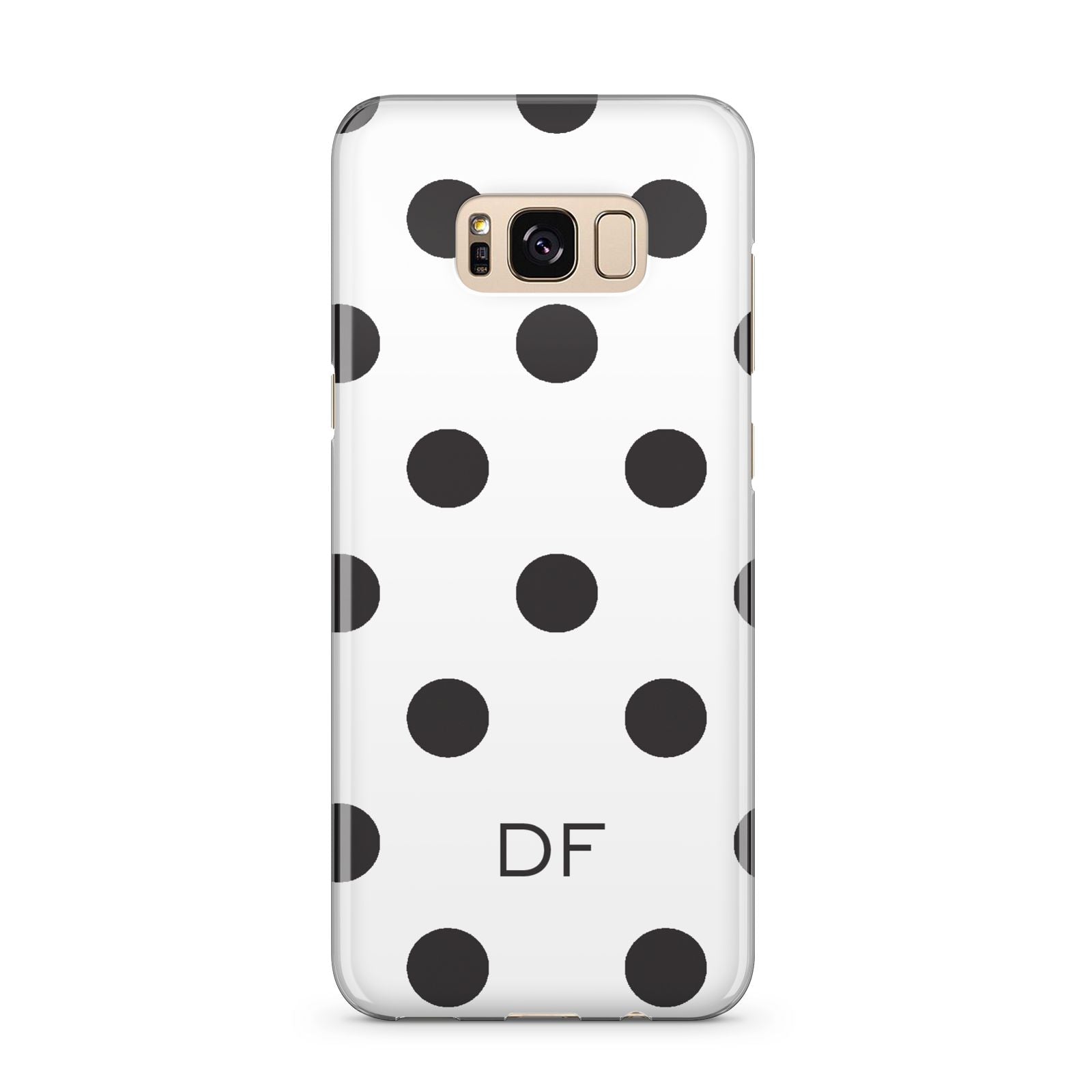 Personalised Initial Black Dots Samsung Galaxy S8 Plus Case