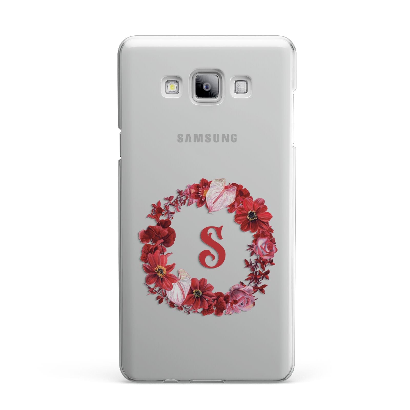 Personalised Initial Floral Wreath Samsung Galaxy A7 2015 Case