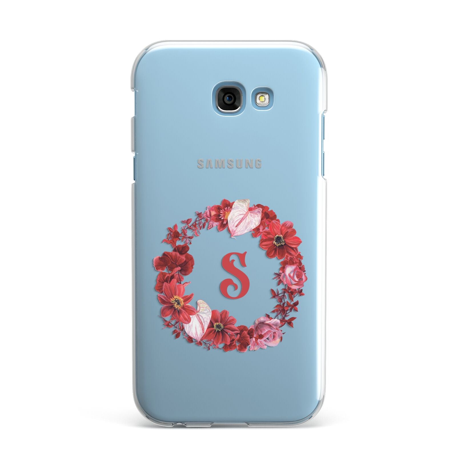Personalised Initial Floral Wreath Samsung Galaxy A7 2017 Case