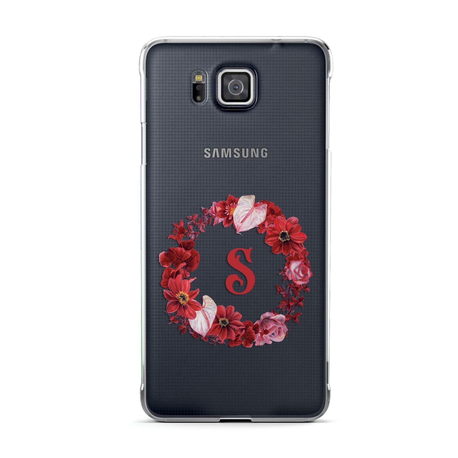 Personalised Initial Floral Wreath Samsung Galaxy Alpha Case