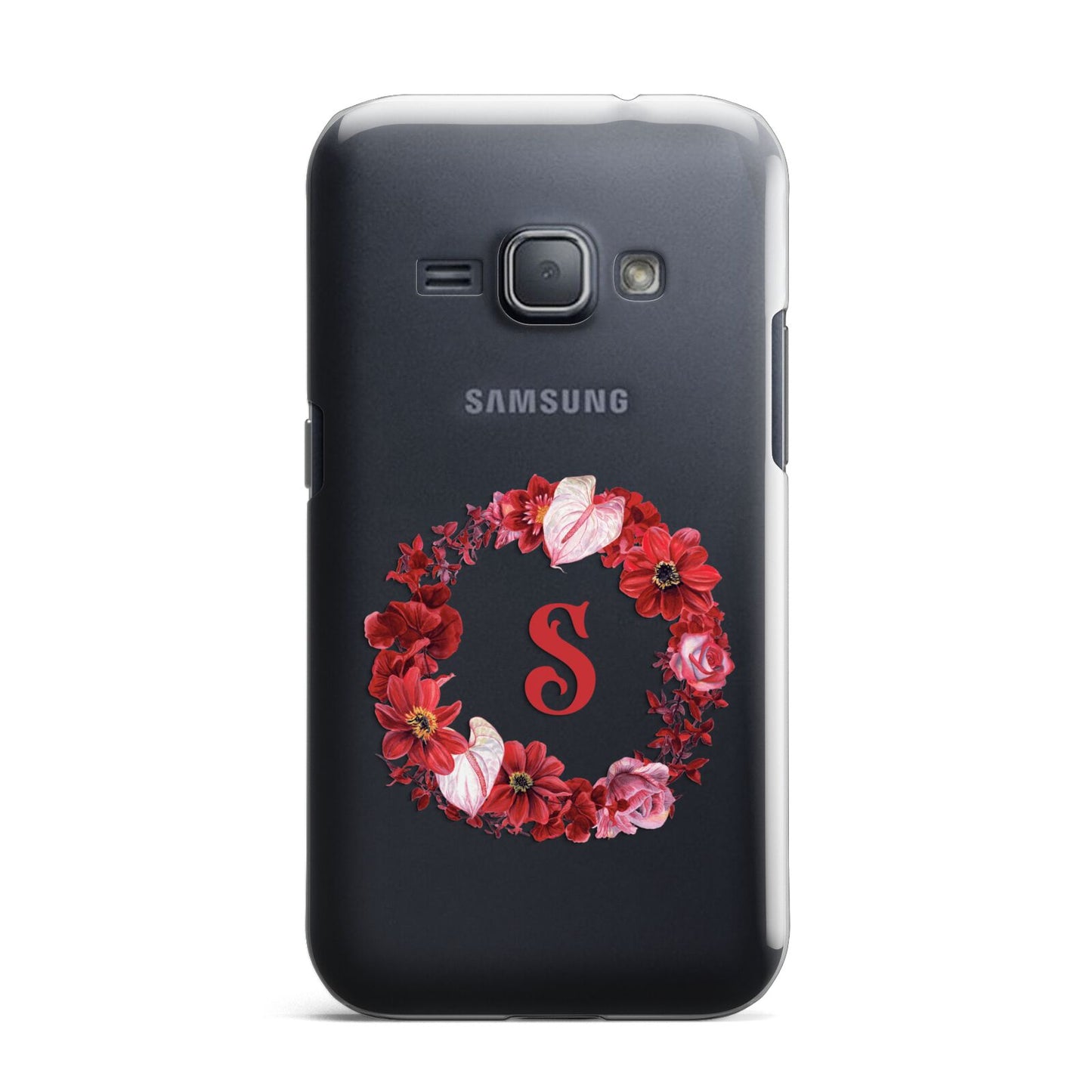 Personalised Initial Floral Wreath Samsung Galaxy J1 2016 Case