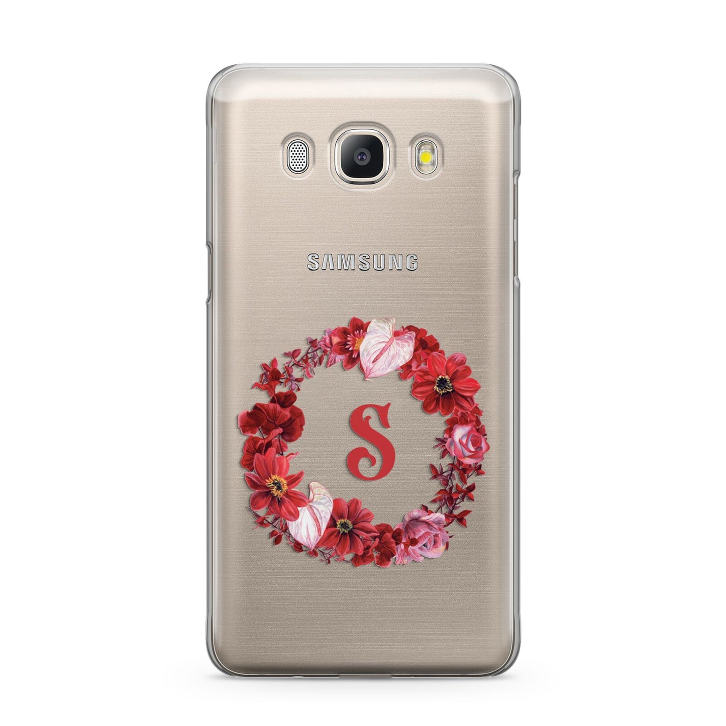 Personalised Initial Floral Wreath Samsung Galaxy J5 2016 Case