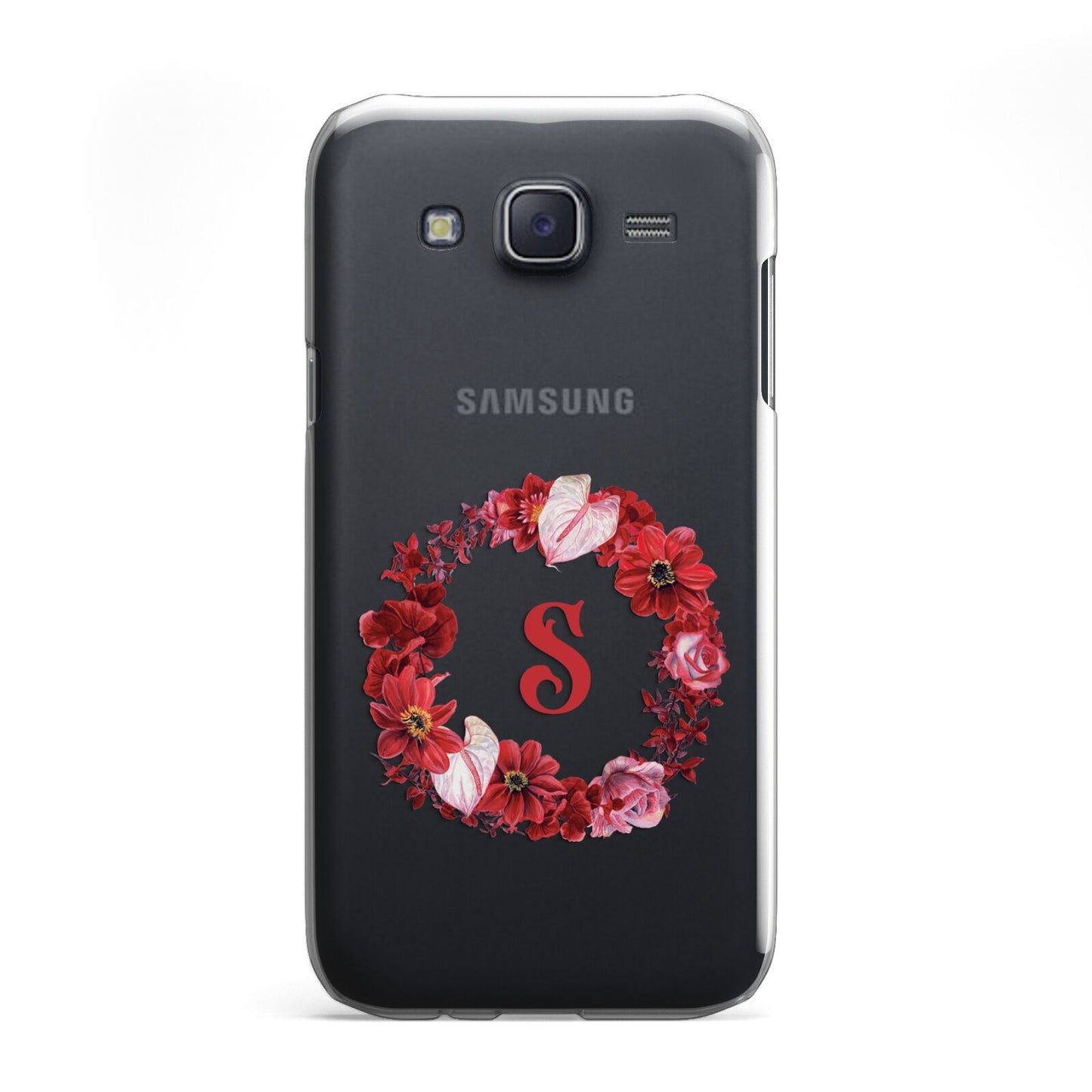 Personalised Initial Floral Wreath Samsung Galaxy J5 Case
