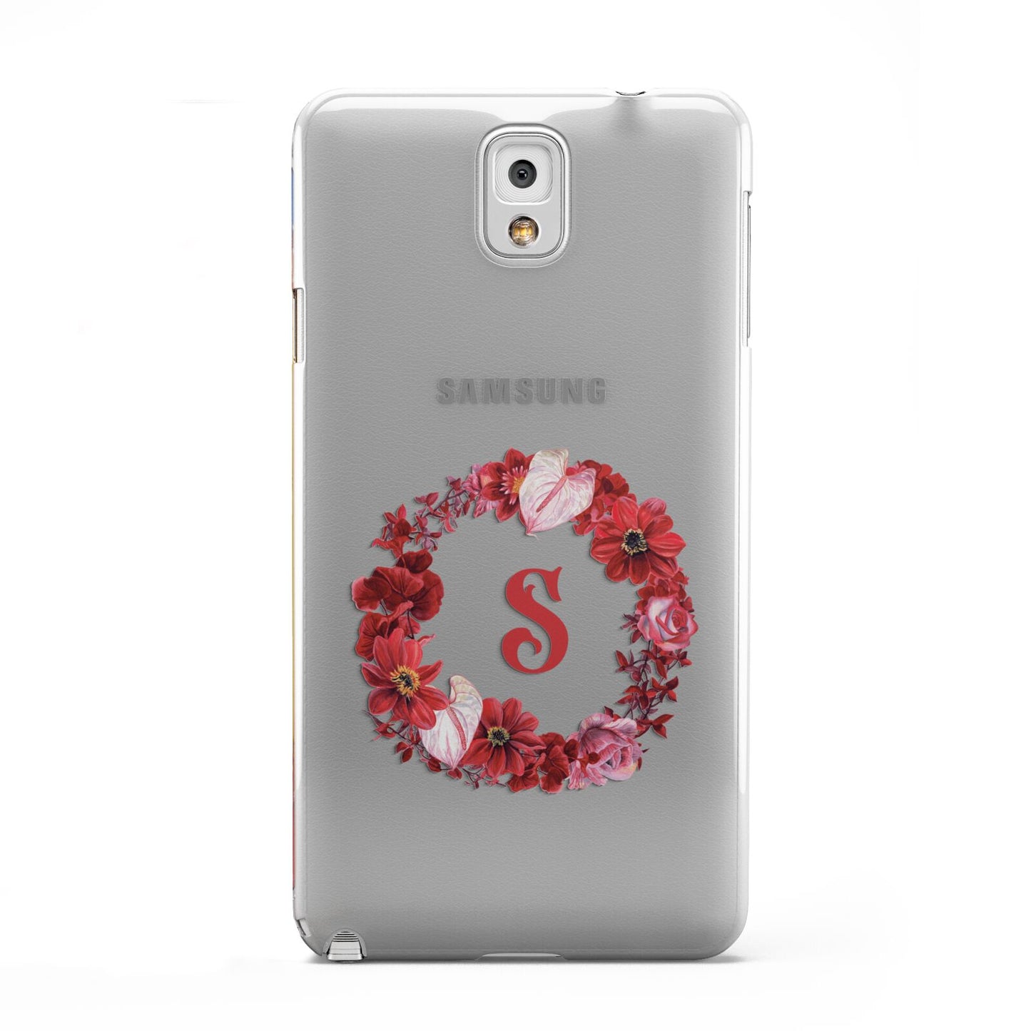 Personalised Initial Floral Wreath Samsung Galaxy Note 3 Case