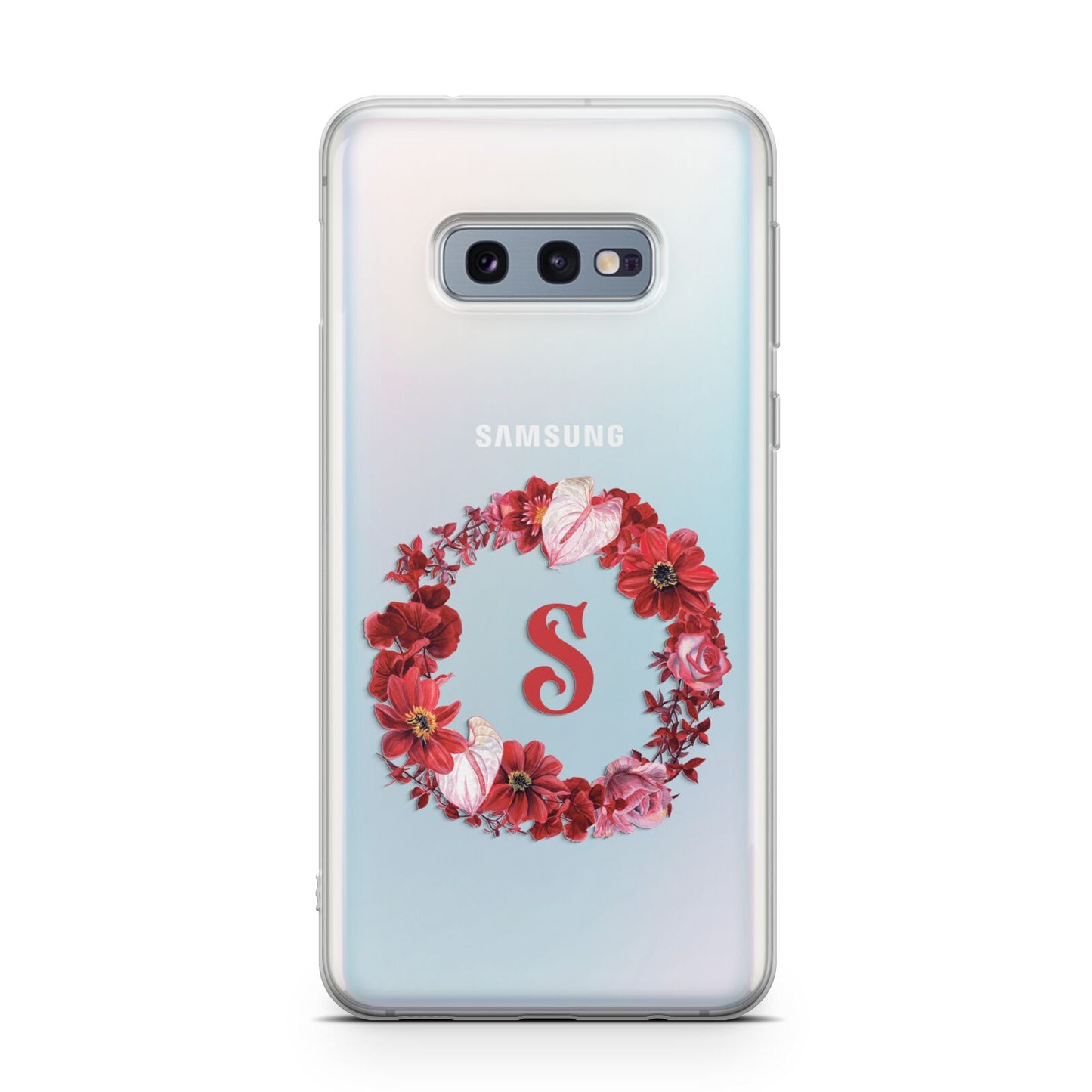 Personalised Initial Floral Wreath Samsung Galaxy S10E Case