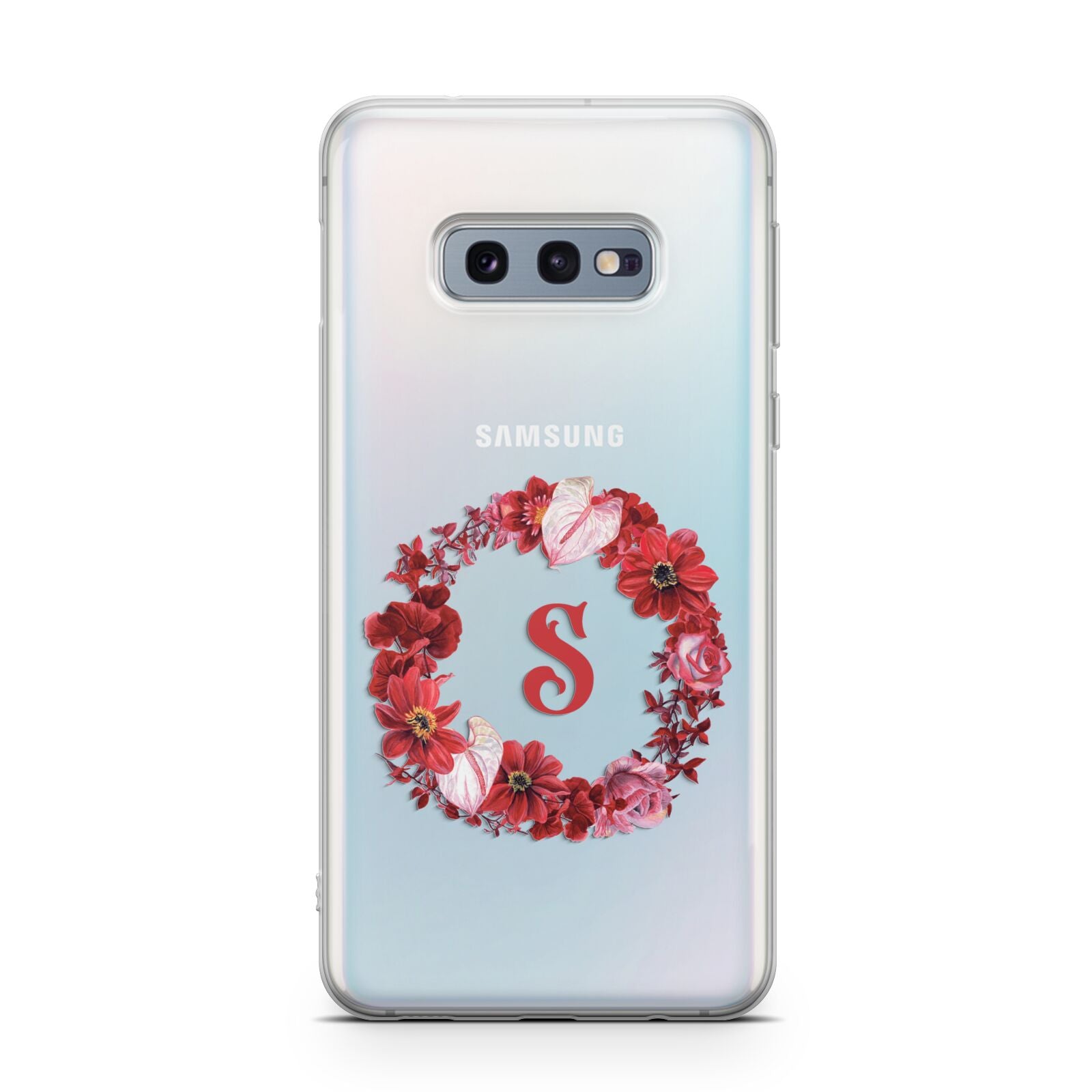 Personalised Initial Floral Wreath Samsung Galaxy S10E Case