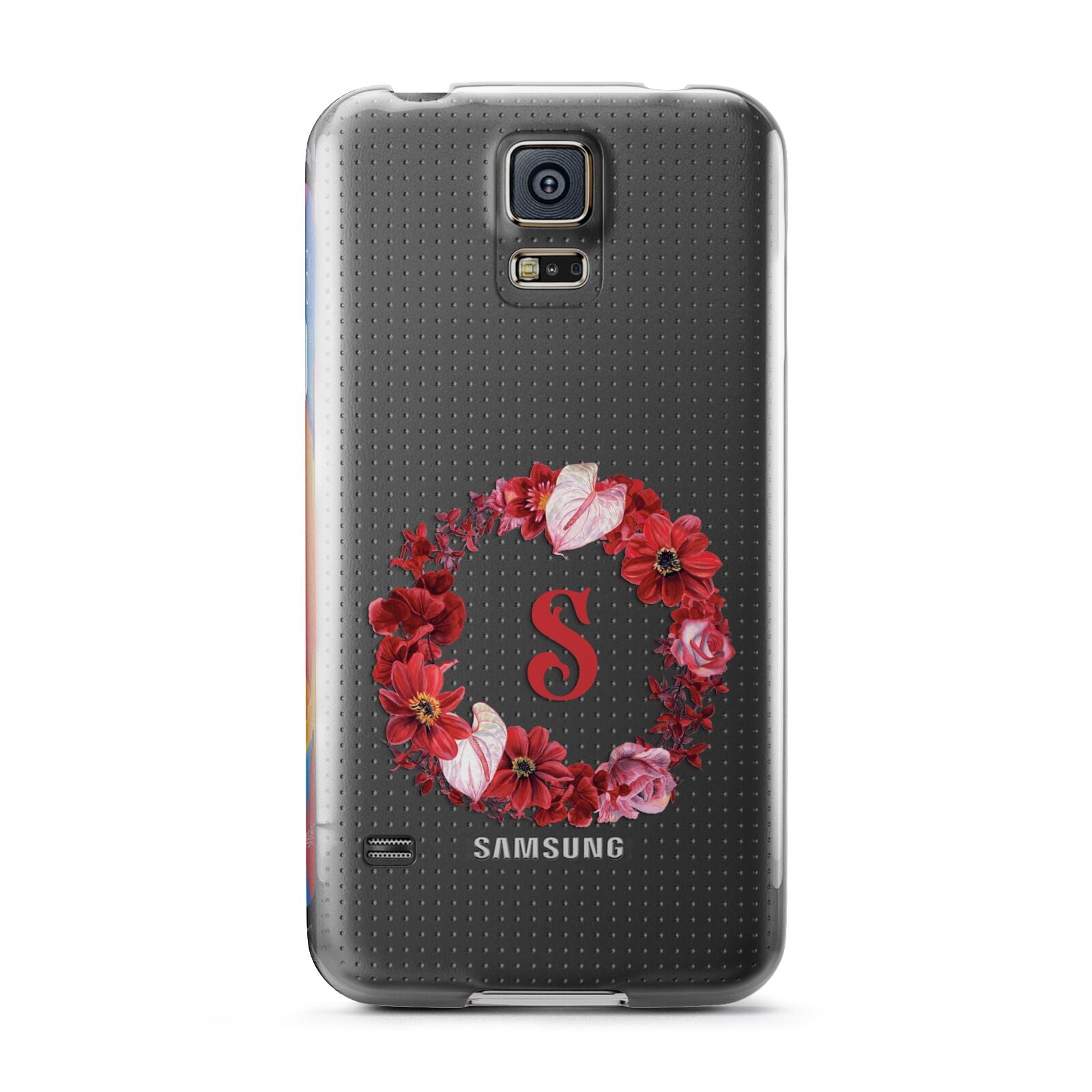 Personalised Initial Floral Wreath Samsung Galaxy S5 Case