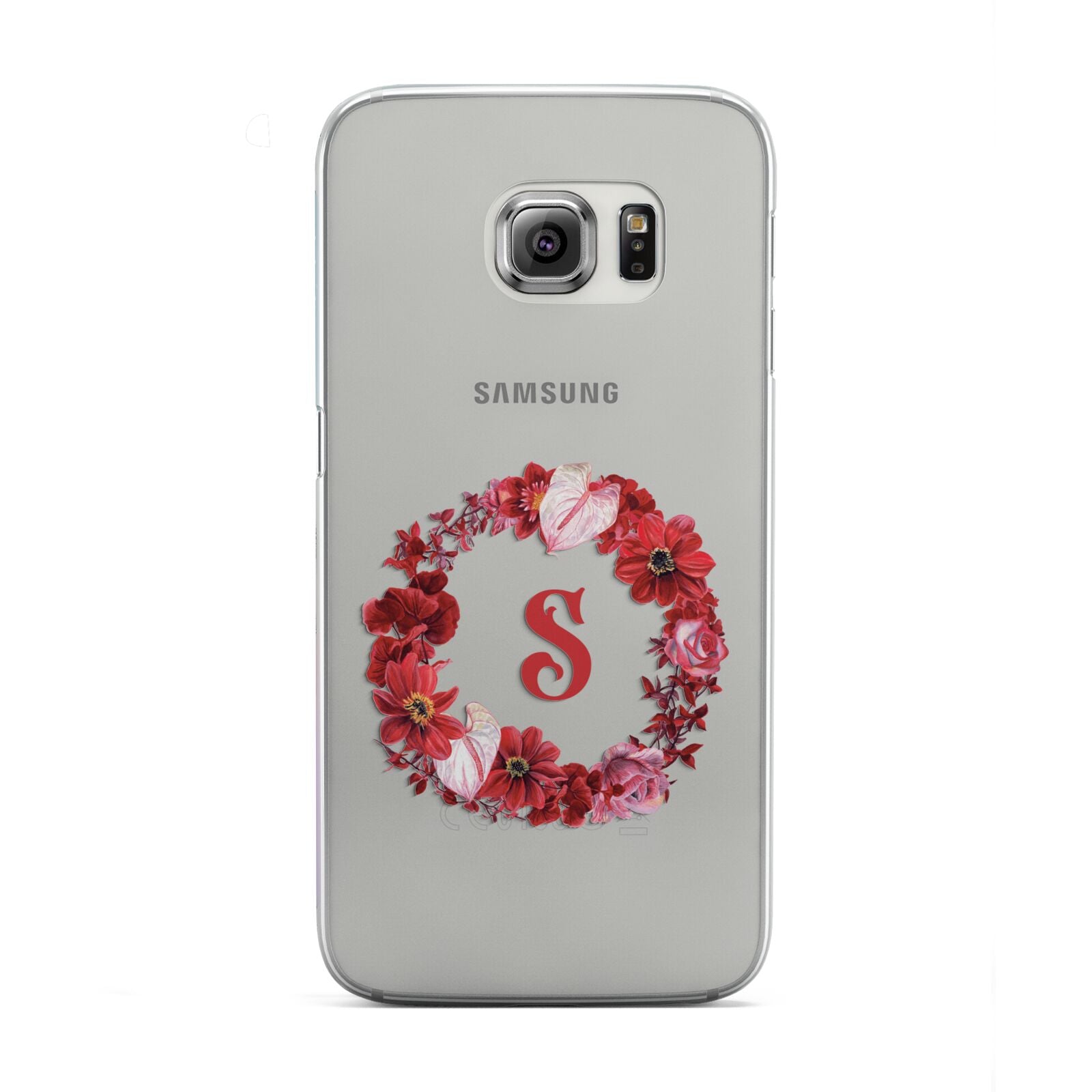 Personalised Initial Floral Wreath Samsung Galaxy S6 Edge Case