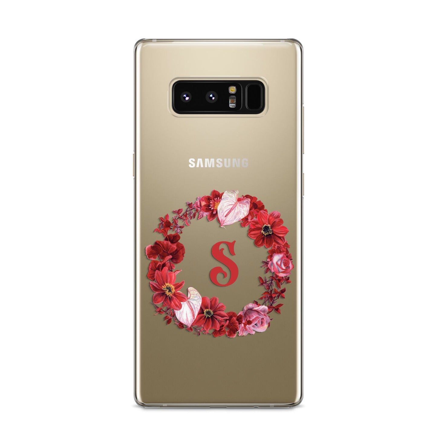 Personalised Initial Floral Wreath Samsung Galaxy S8 Case