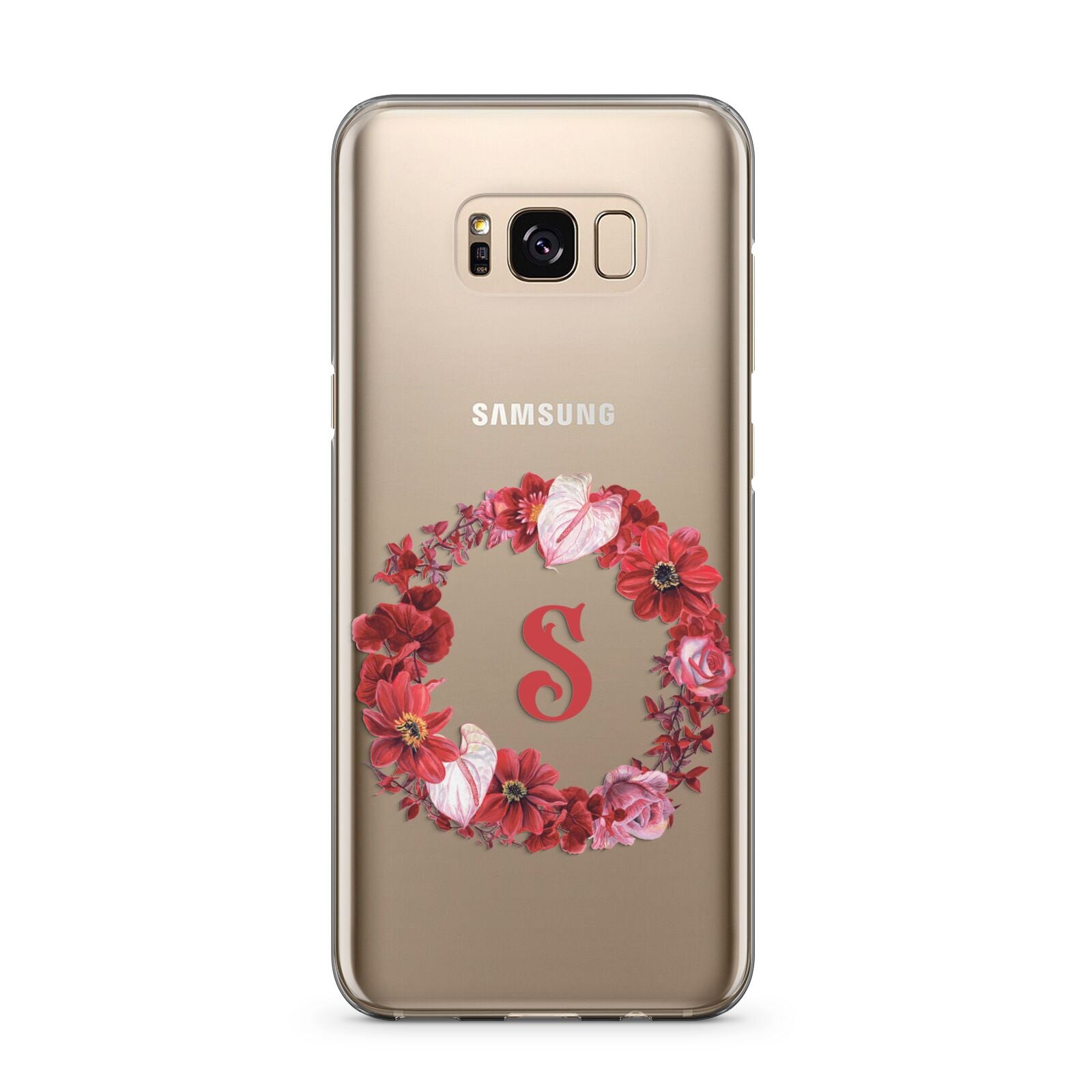 Personalised Initial Floral Wreath Samsung Galaxy S8 Plus Case