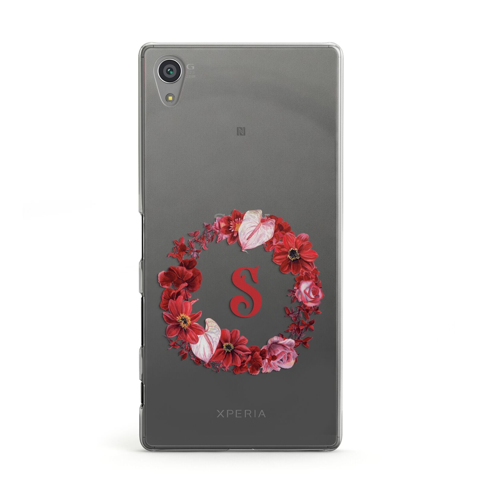 Personalised Initial Floral Wreath Sony Xperia Case