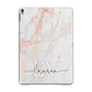 Personalised Initial Pink Marble Apple iPad Grey Case