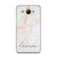Personalised Initial Pink Marble Huawei Y3 2017