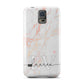 Personalised Initial Pink Marble Samsung Galaxy S5 Case