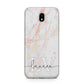 Personalised Initial Pink Marble Samsung J5 2017 Case