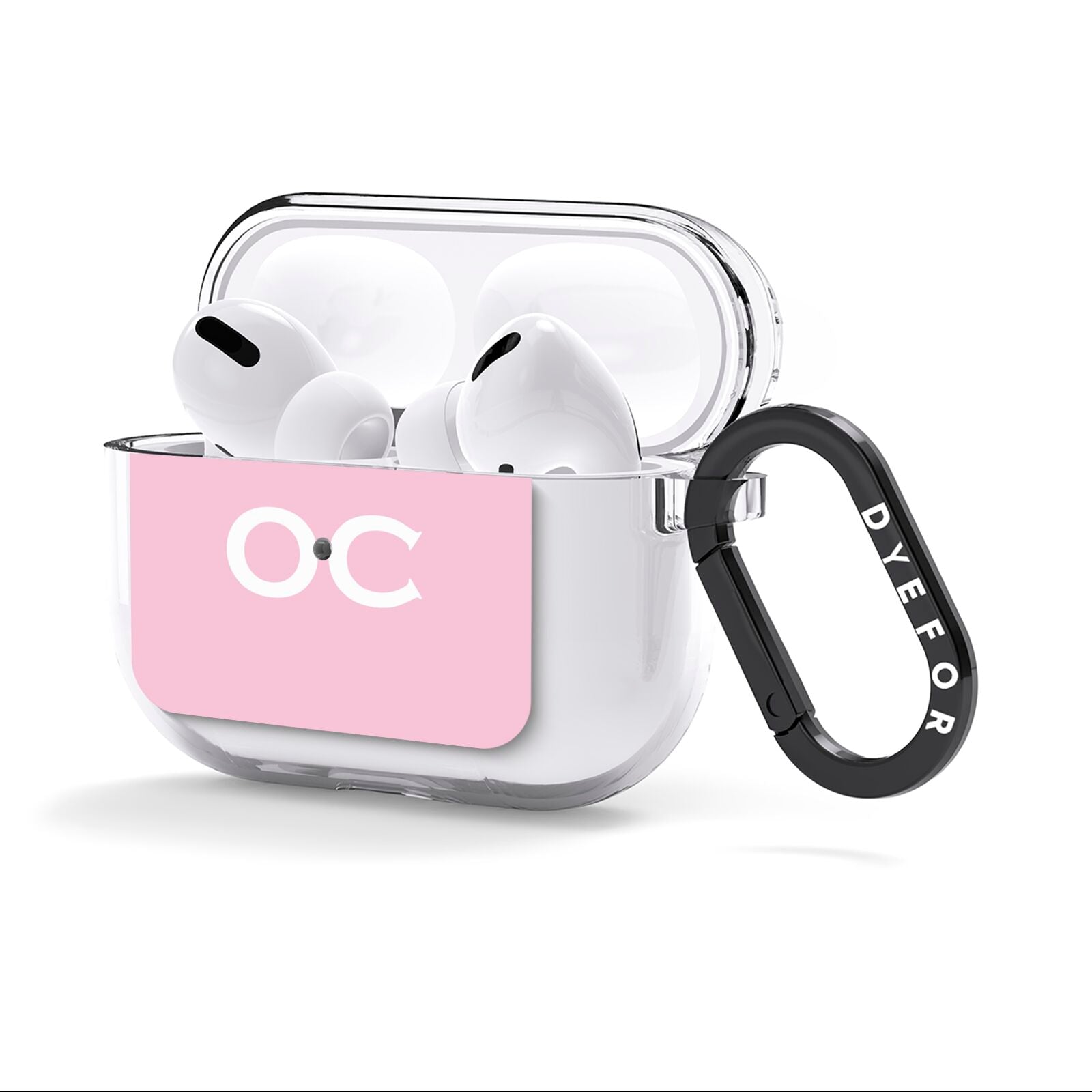 Personalised Initials 2 AirPods Clear Case 3rd Gen Side Image