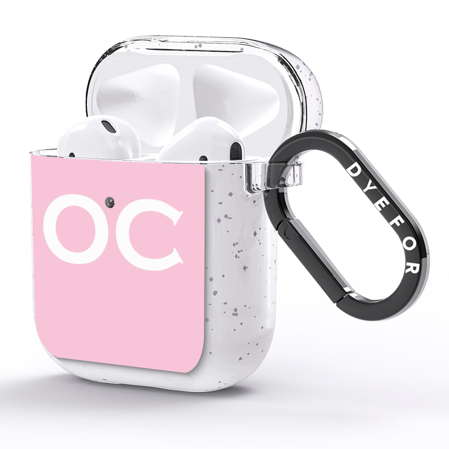 Personalised Initials 2 AirPods Glitter Case Side Image