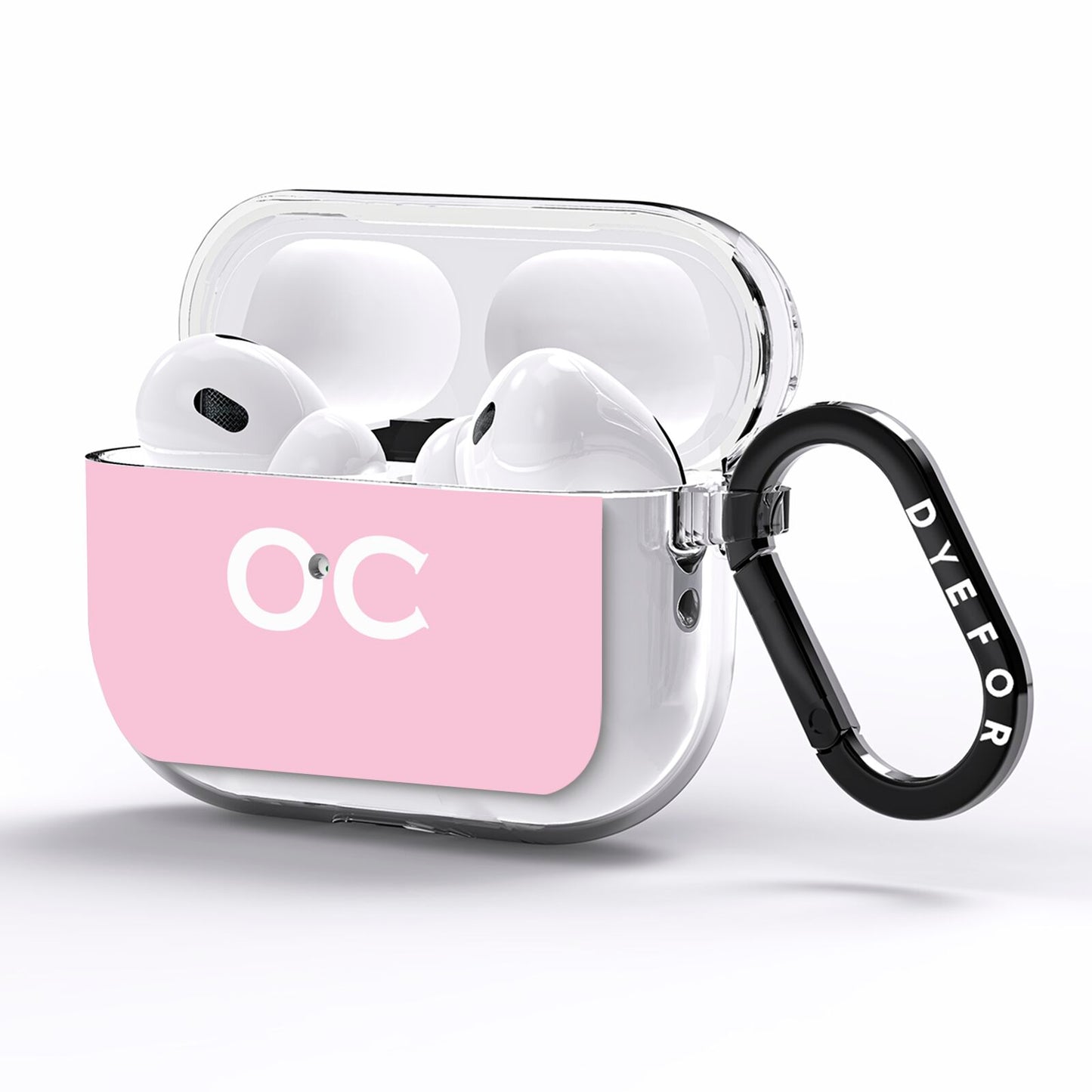 Personalised Initials 2 AirPods Pro Clear Case Side Image