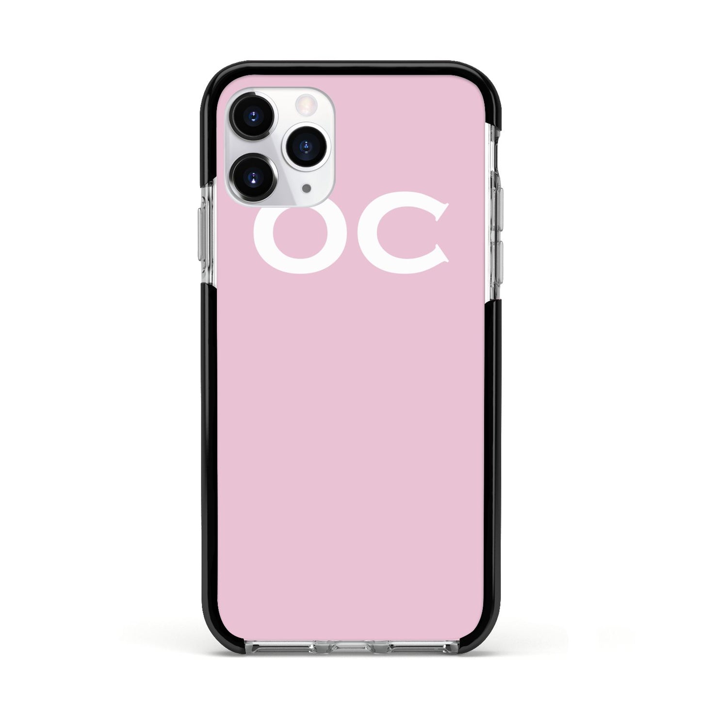 Personalised Initials 2 Apple iPhone 11 Pro in Silver with Black Impact Case
