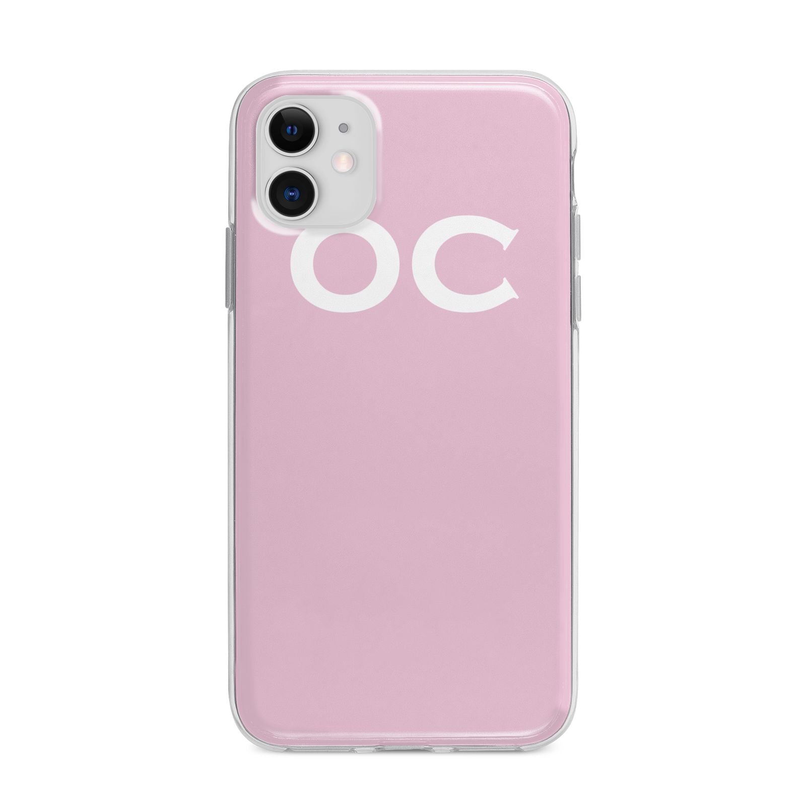 Personalised Initials 2 Apple iPhone 11 in White with Bumper Case
