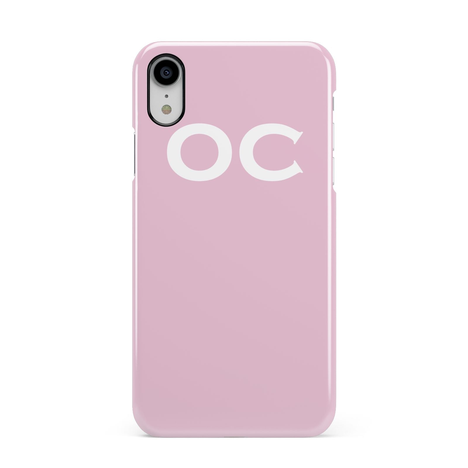 Personalised Initials 2 Apple iPhone XR White 3D Snap Case