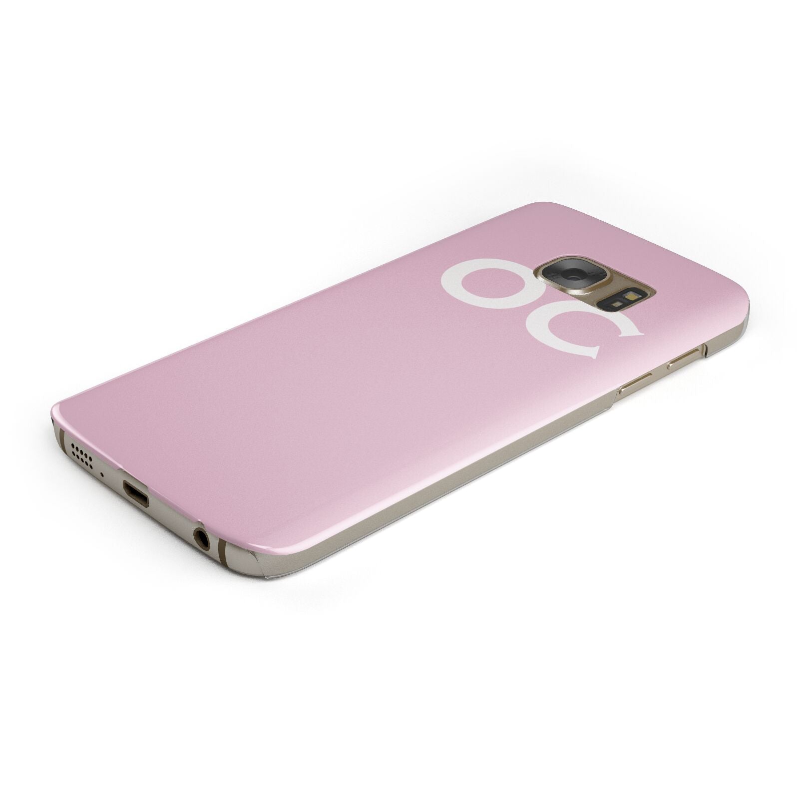 Personalised Initials 2 Protective Samsung Galaxy Case Angled Image