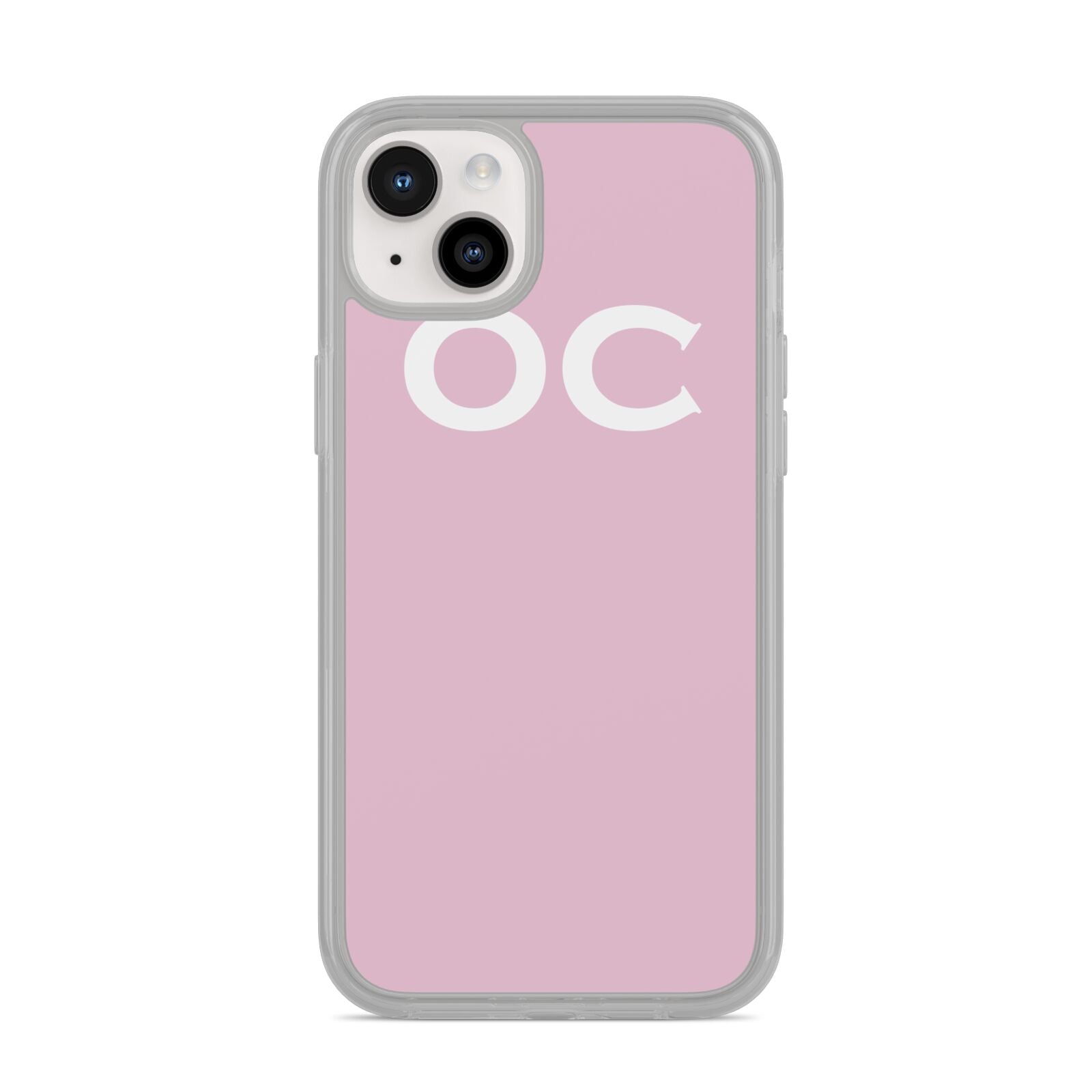 Personalised Initials 2 iPhone 14 Plus Clear Tough Case Starlight