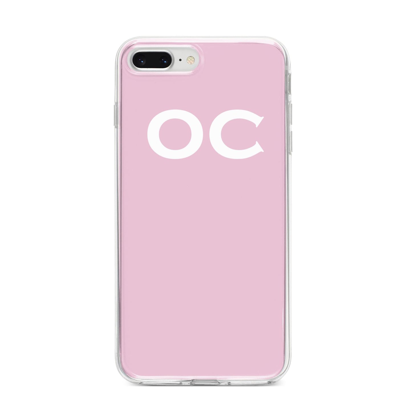 Personalised Initials 2 iPhone 8 Plus Bumper Case on Silver iPhone