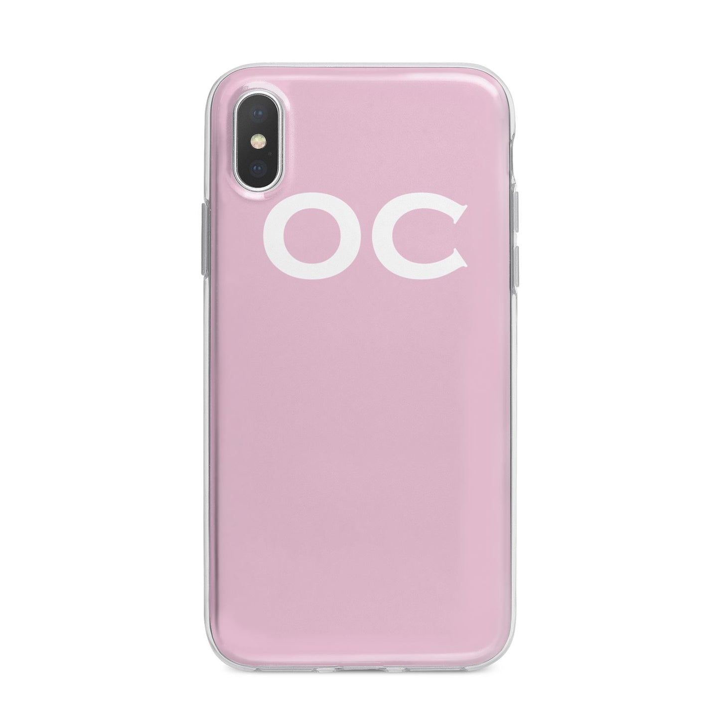 Personalised Initials 2 iPhone X Bumper Case on Silver iPhone Alternative Image 1