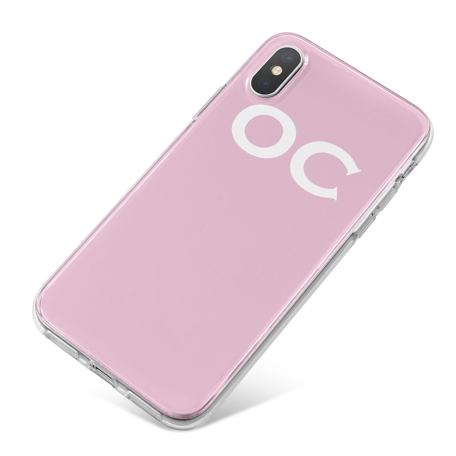 Personalised Initials 2 iPhone X Bumper Case on Silver iPhone