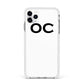 Personalised Initials 3 Apple iPhone 11 Pro Max in Silver with White Impact Case