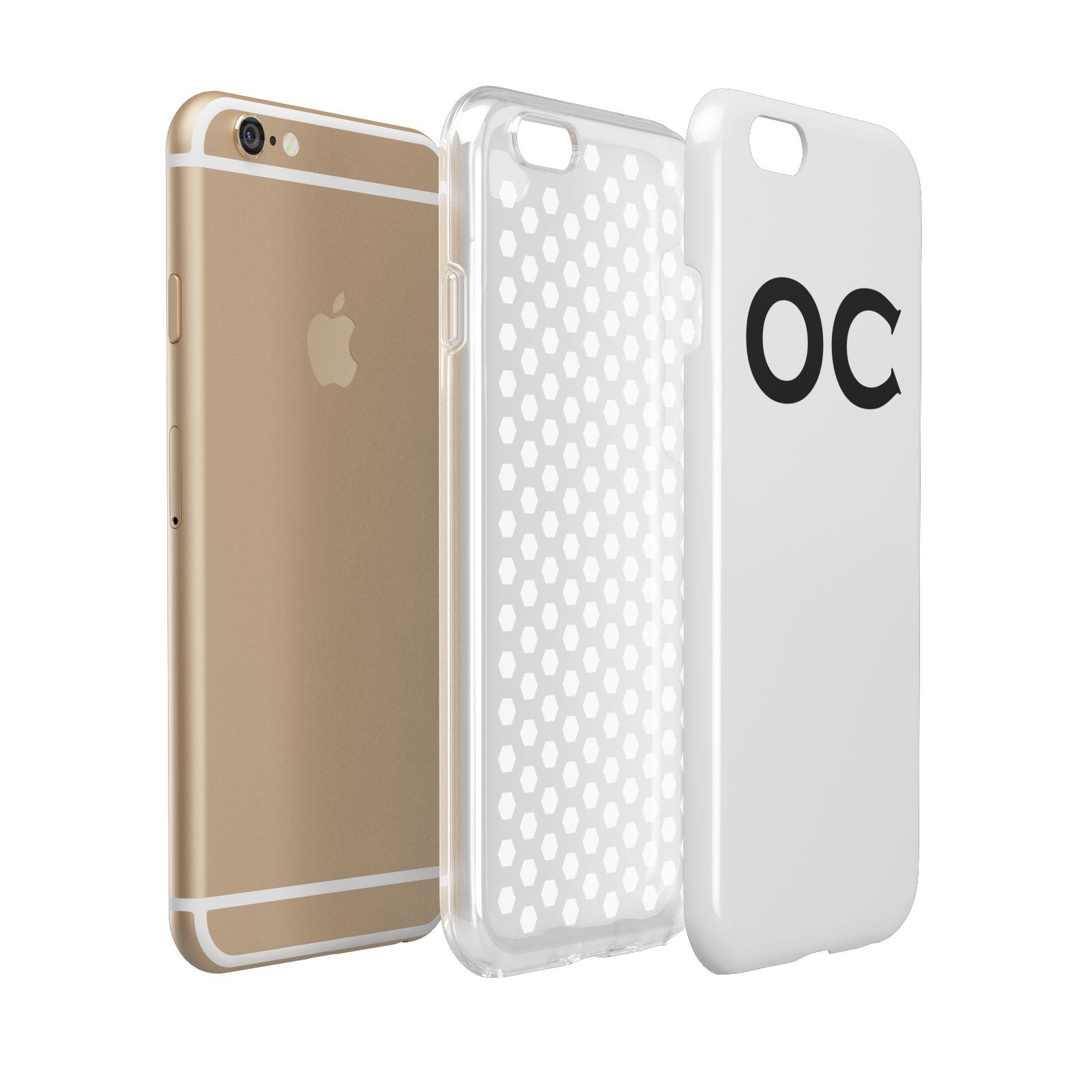 Personalised Initials 3 Apple iPhone 6 3D Tough Case Expanded view