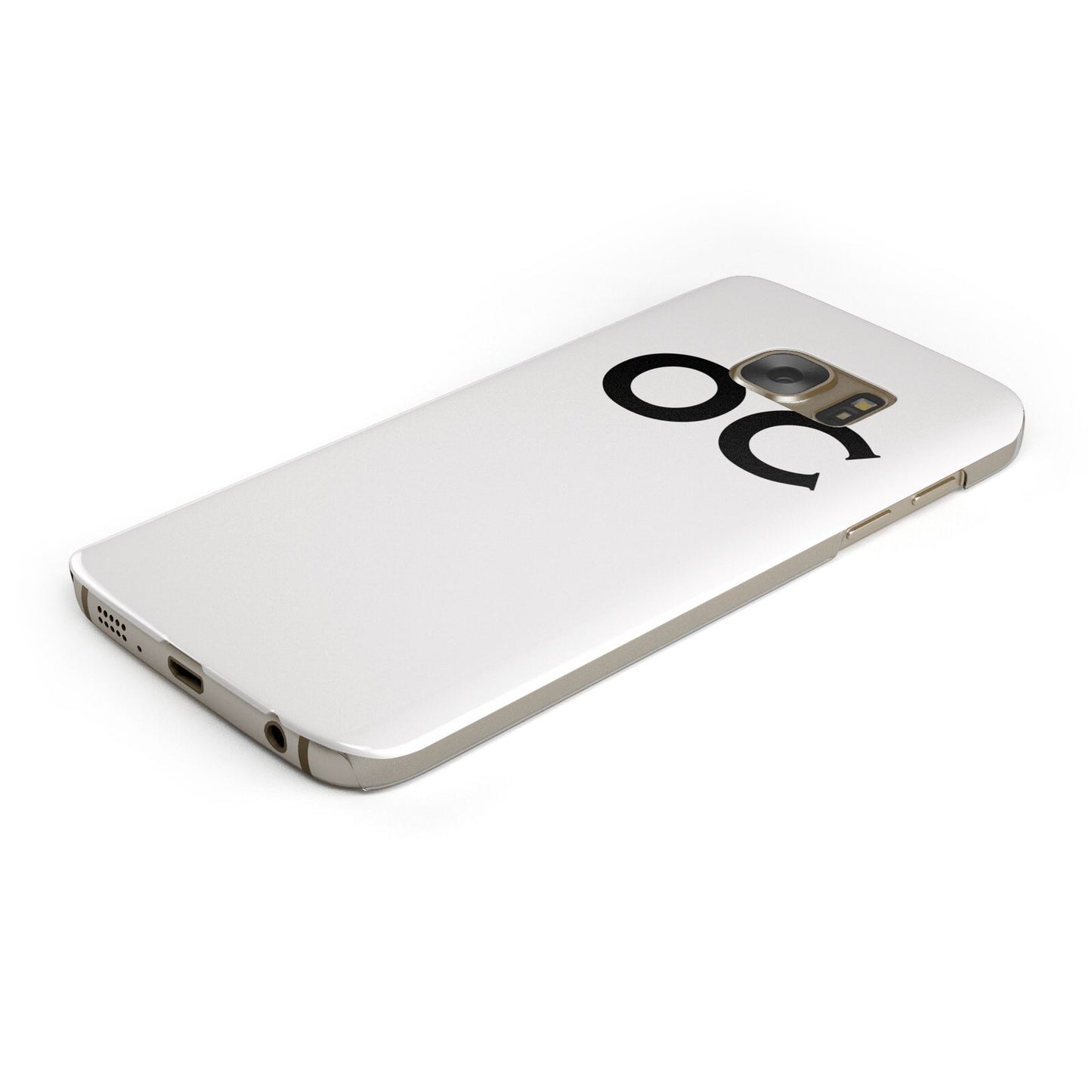 Personalised Initials 3 Protective Samsung Galaxy Case Angled Image