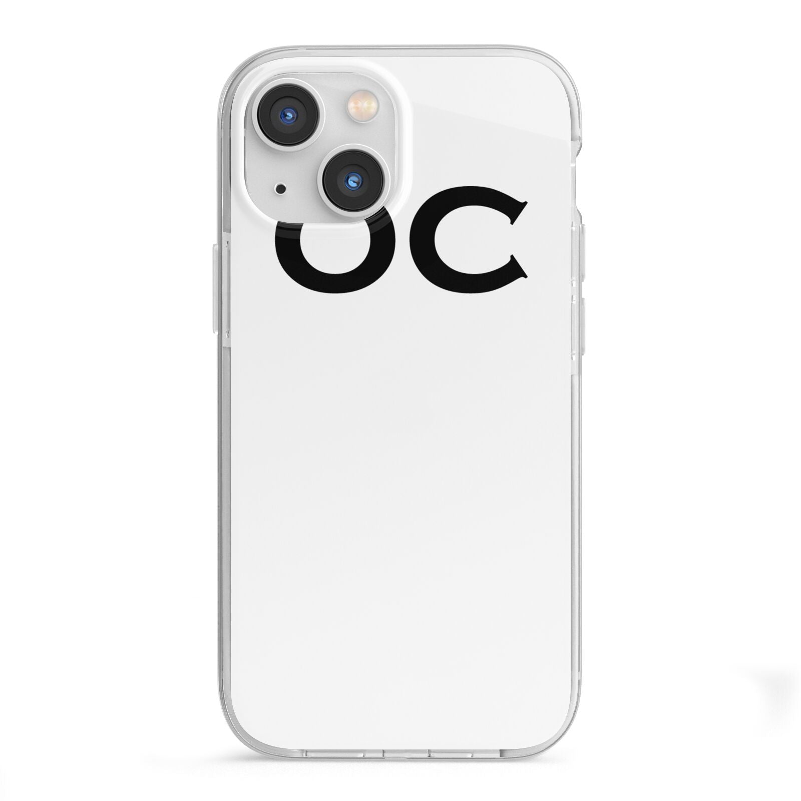 Personalised Initials 3 iPhone 13 Mini TPU Impact Case with White Edges