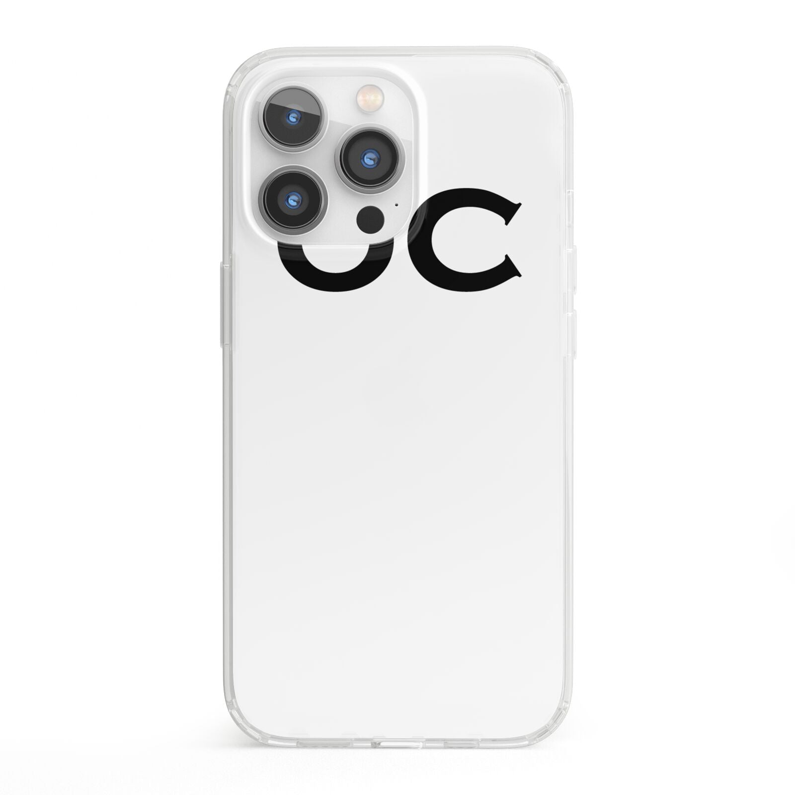 Personalised Initials 3 iPhone 13 Pro Clear Bumper Case
