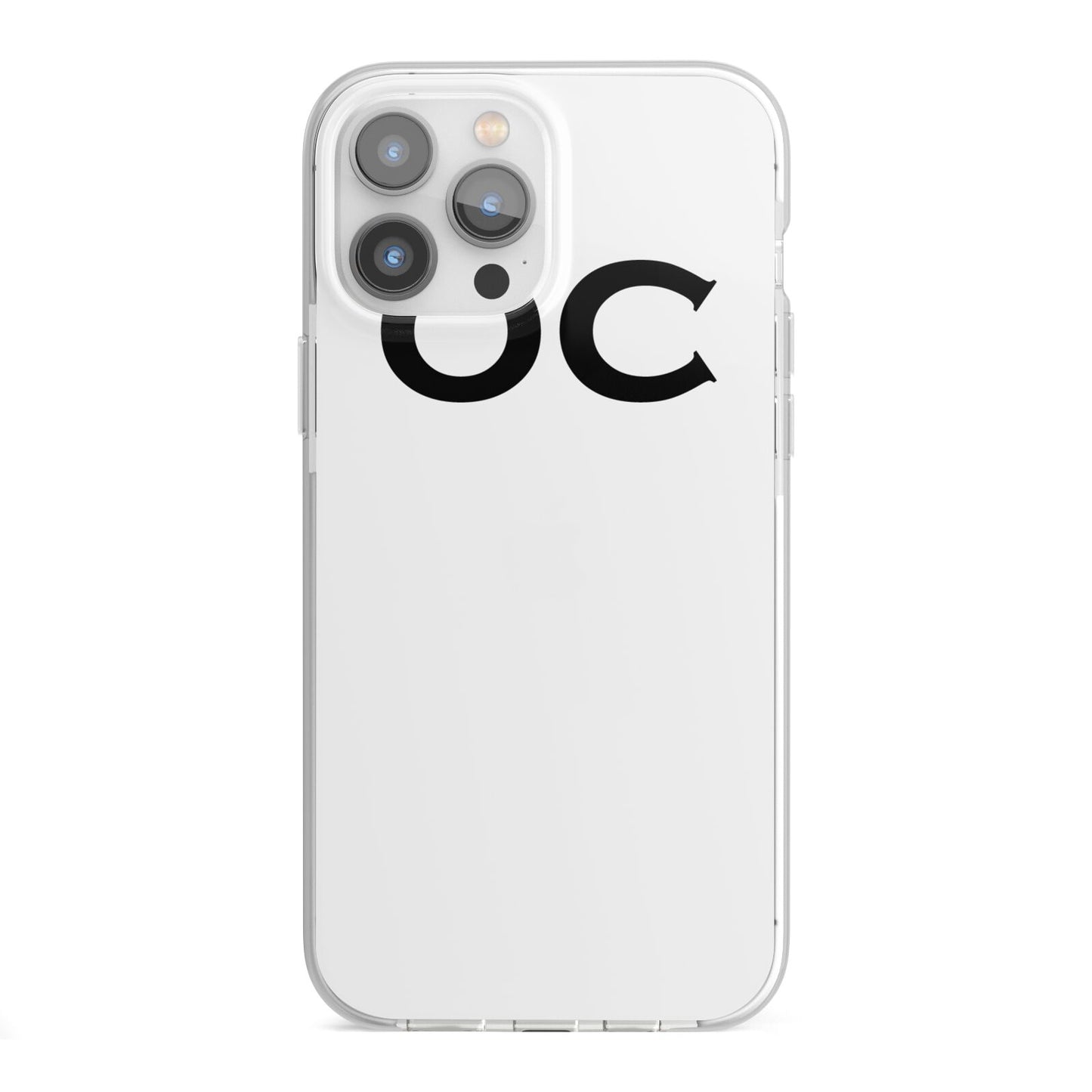 Personalised Initials 3 iPhone 13 Pro Max TPU Impact Case with White Edges