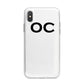 Personalised Initials 3 iPhone X Bumper Case on Silver iPhone Alternative Image 1