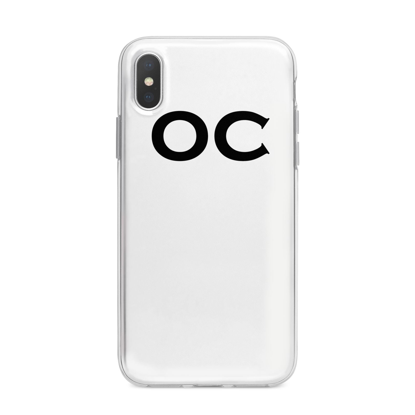 Personalised Initials 3 iPhone X Bumper Case on Silver iPhone Alternative Image 1