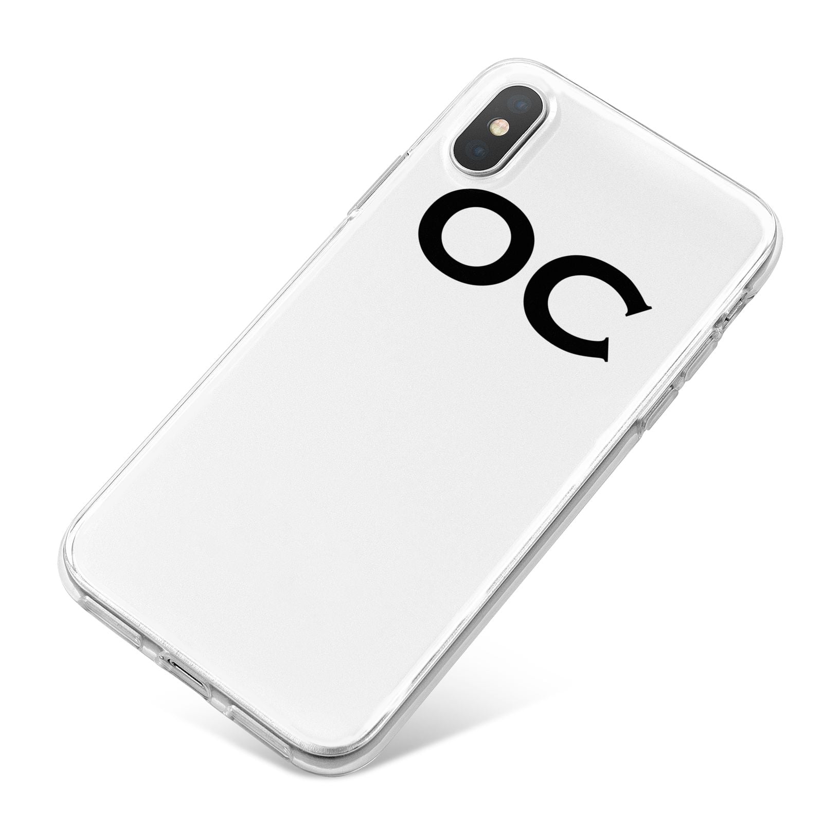 Personalised Initials 3 iPhone X Bumper Case on Silver iPhone