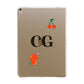 Personalised Initials Cherry Apple iPad Gold Case