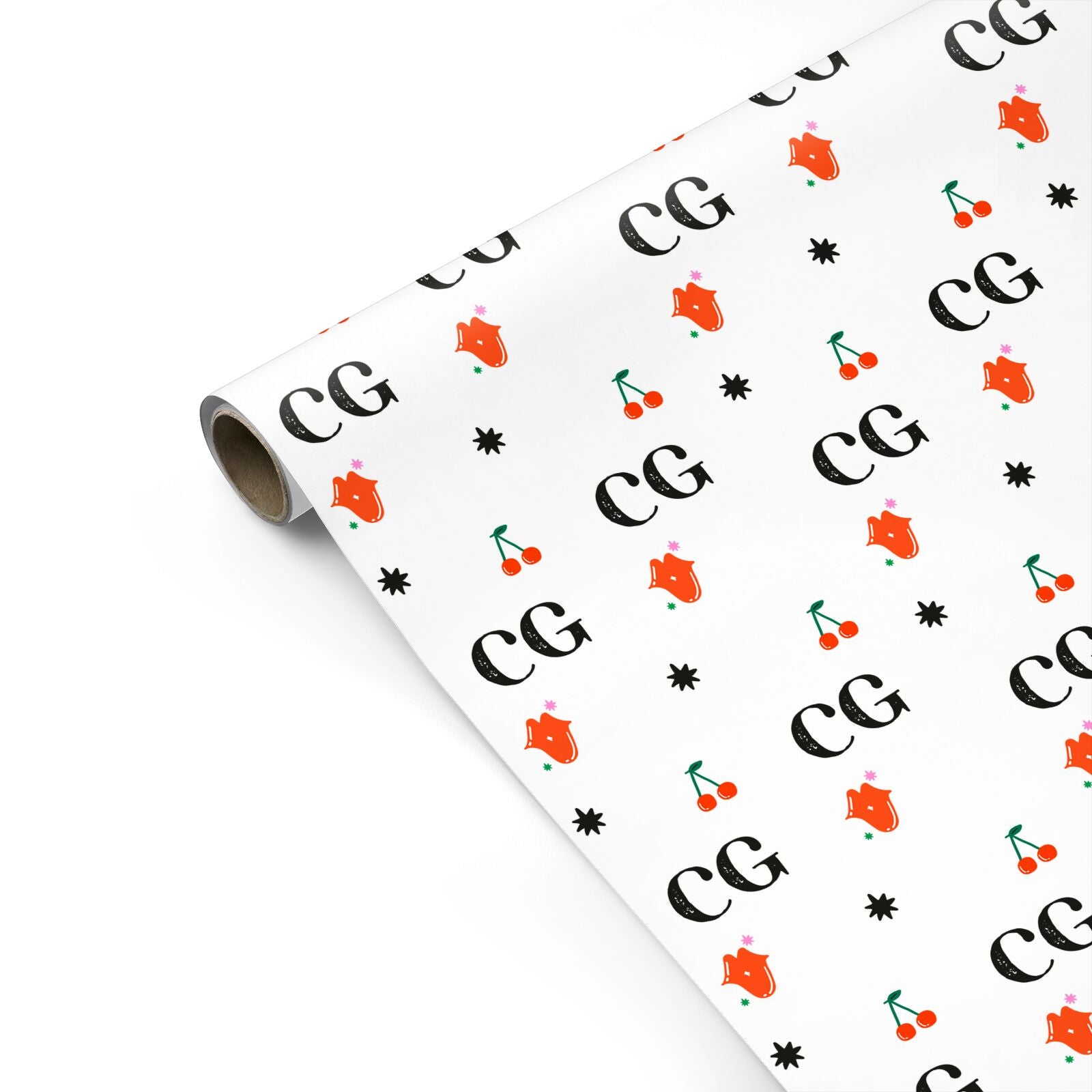 Personalised Initials Cherry Personalised Gift Wrap