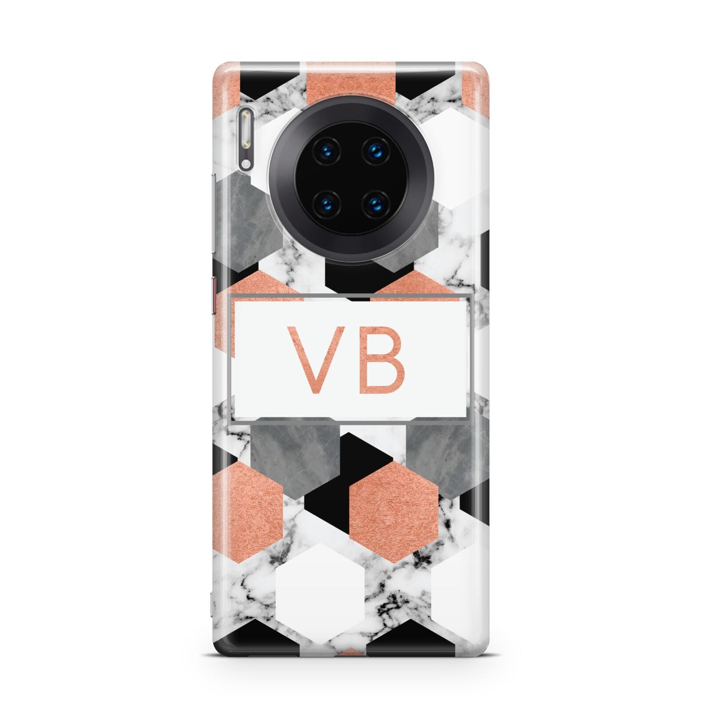 Personalised Initials Copper Marble Huawei Mate 30 Pro Phone Case
