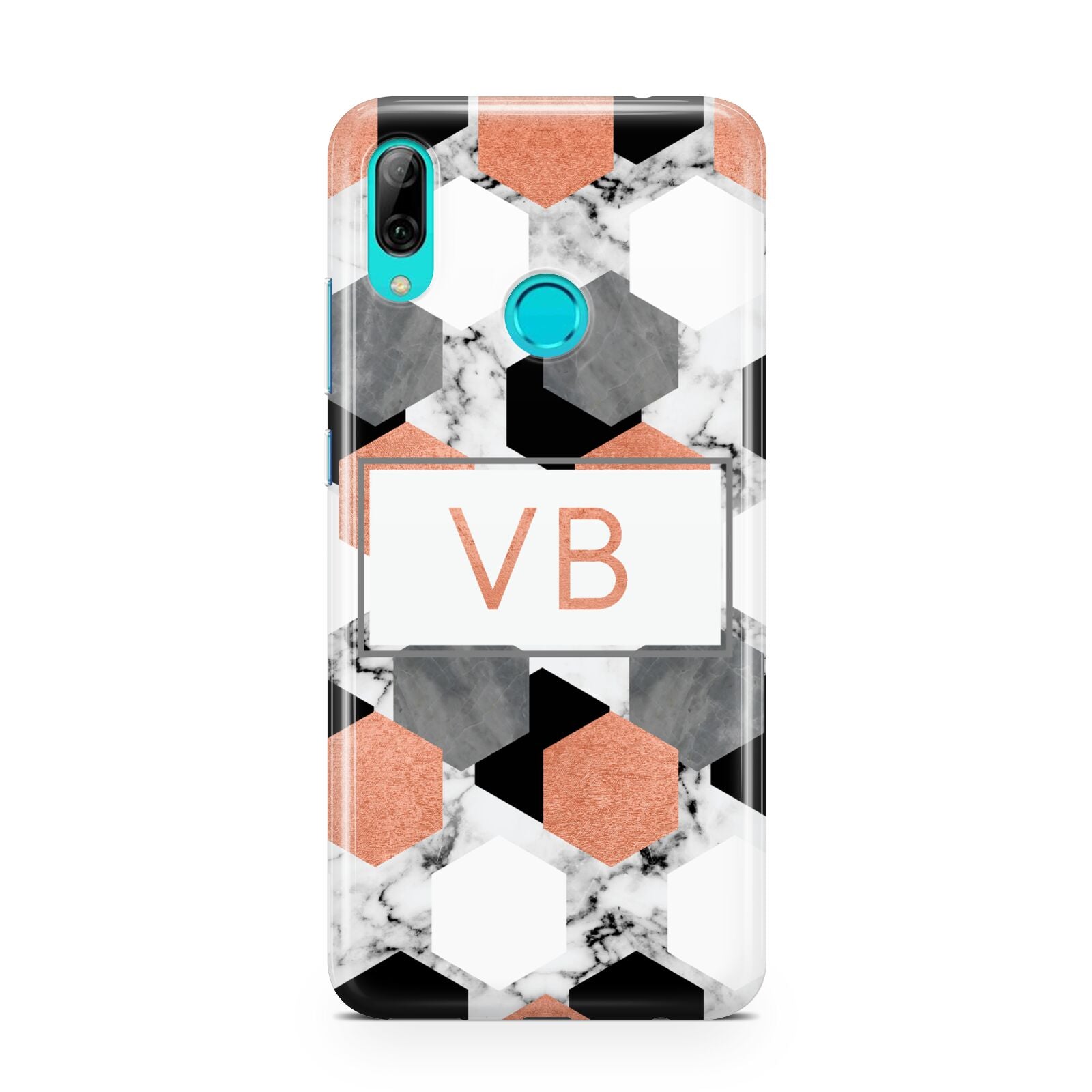 Personalised Initials Copper Marble Huawei P Smart 2019 Case