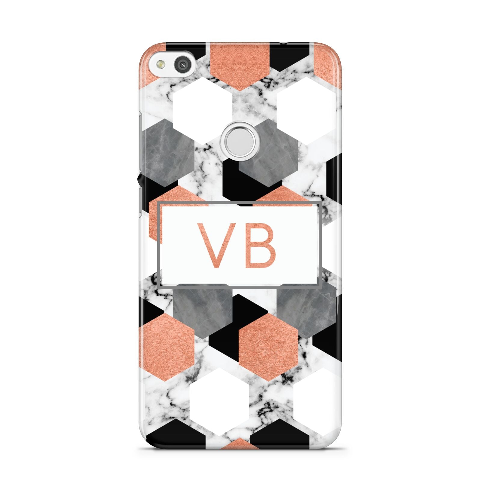 Personalised Initials Copper Marble Huawei P8 Lite Case