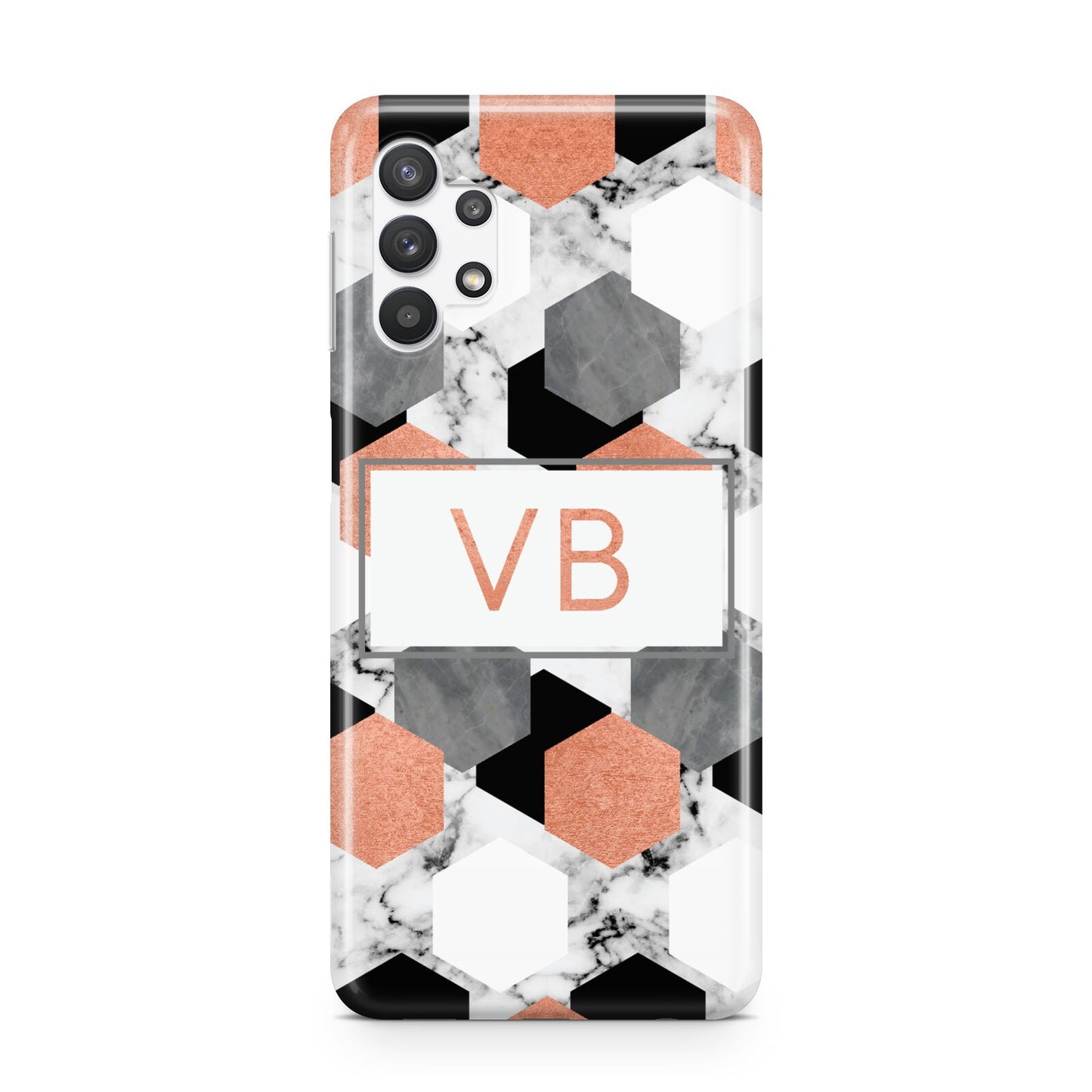 Personalised Initials Copper Marble Samsung A32 5G Case