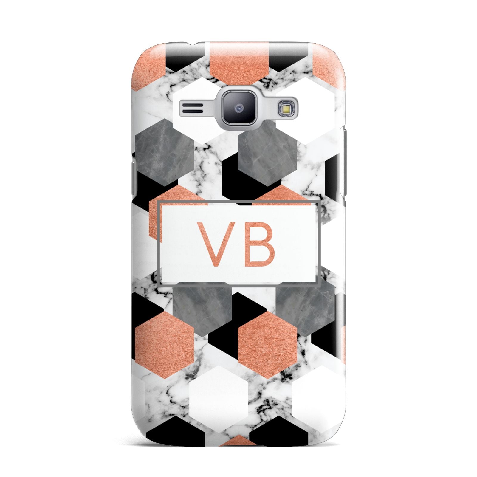 Personalised Initials Copper Marble Samsung Galaxy J1 2015 Case
