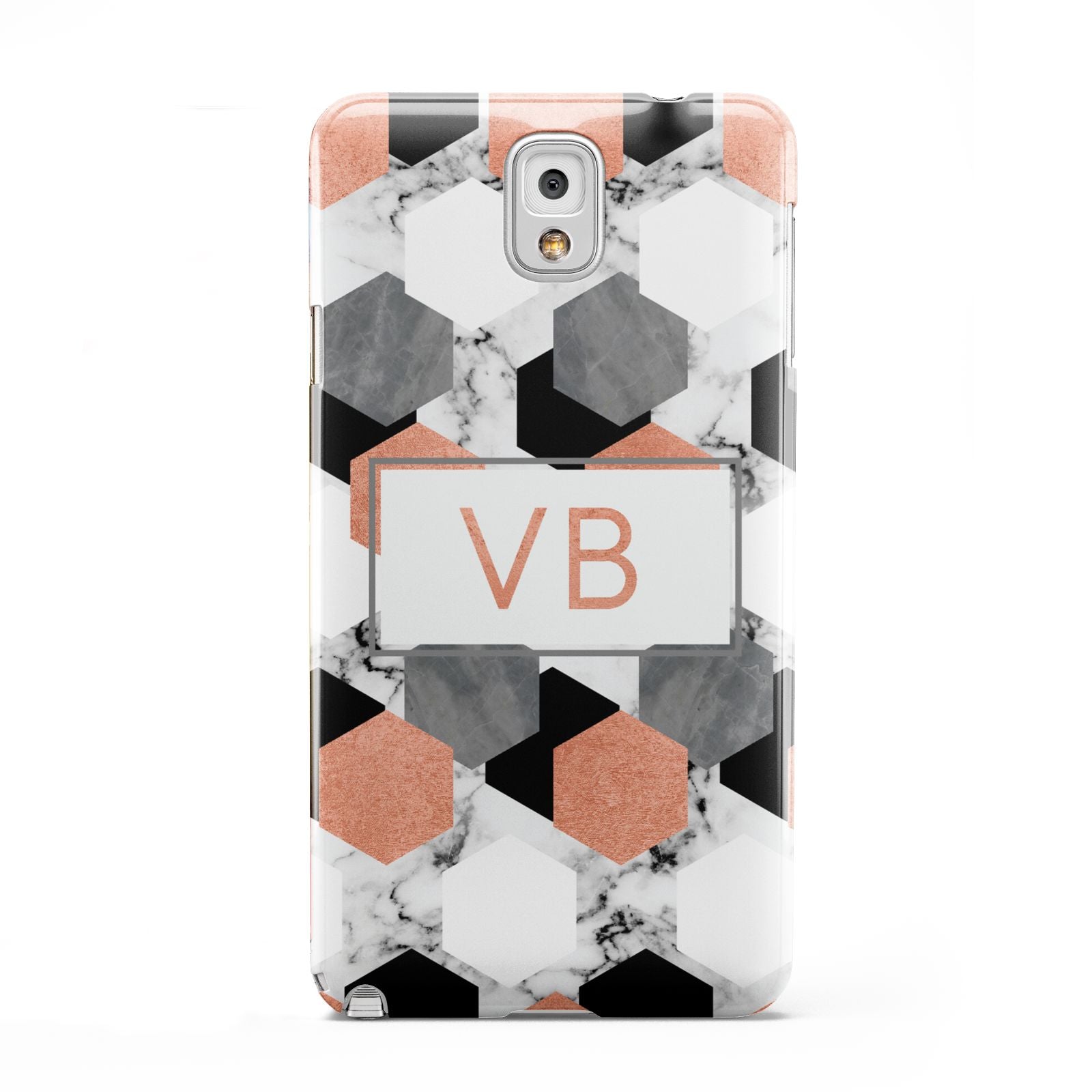 Personalised Initials Copper Marble Samsung Galaxy Note 3 Case