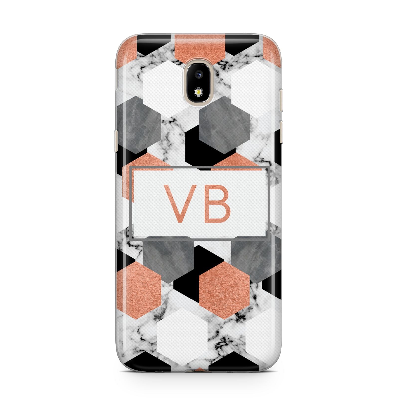Personalised Initials Copper Marble Samsung J5 2017 Case