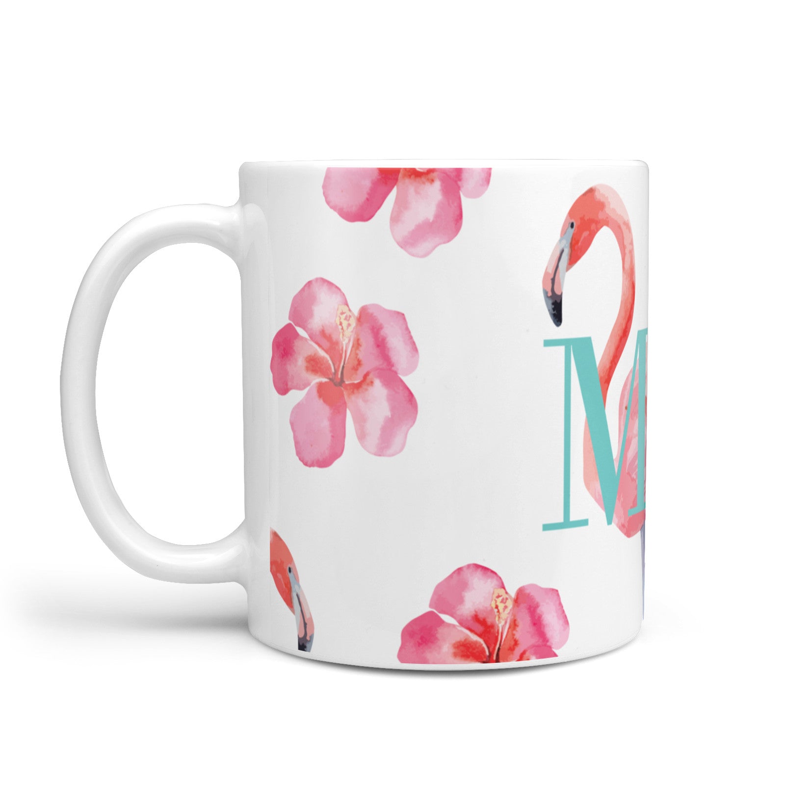 Personalised Initials Flamingo 3 10oz Mug Alternative Image 1