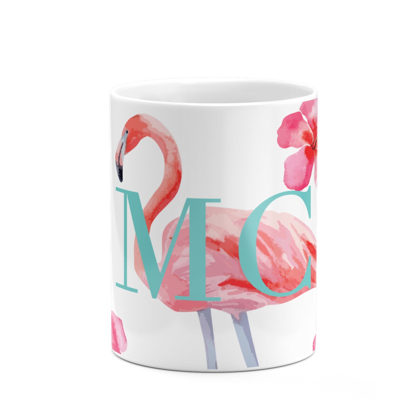 Personalised Initials Flamingo 3 10oz Mug Alternative Image 7